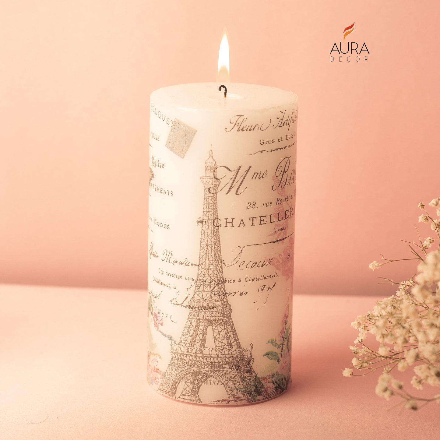 Bulk Buy AuraDecor Eiffel Tower Candle ( MOQ 20 Pcs )