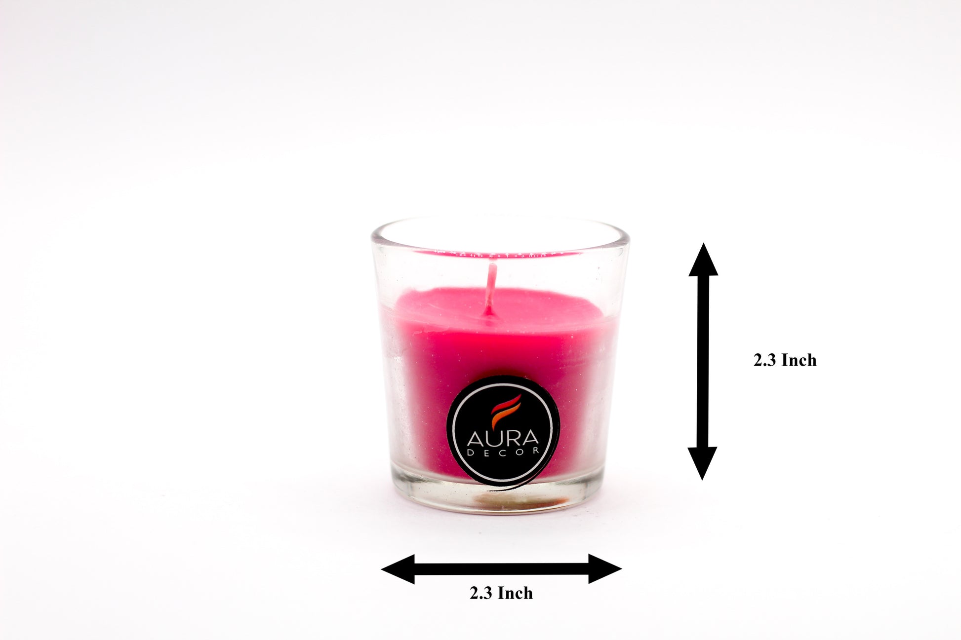 Pink Votive Candle in a Glass