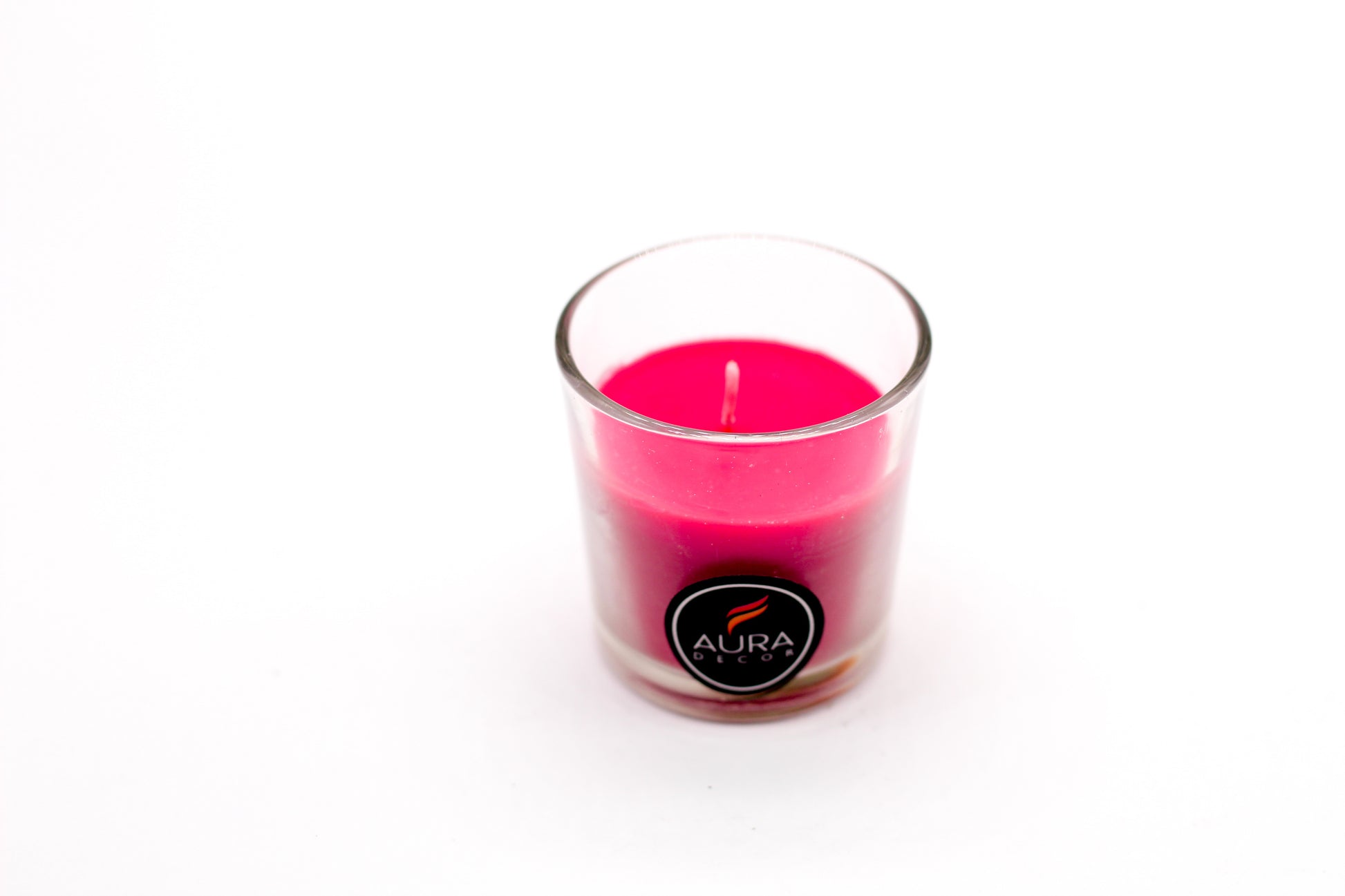 Pink Glass Votive Candle