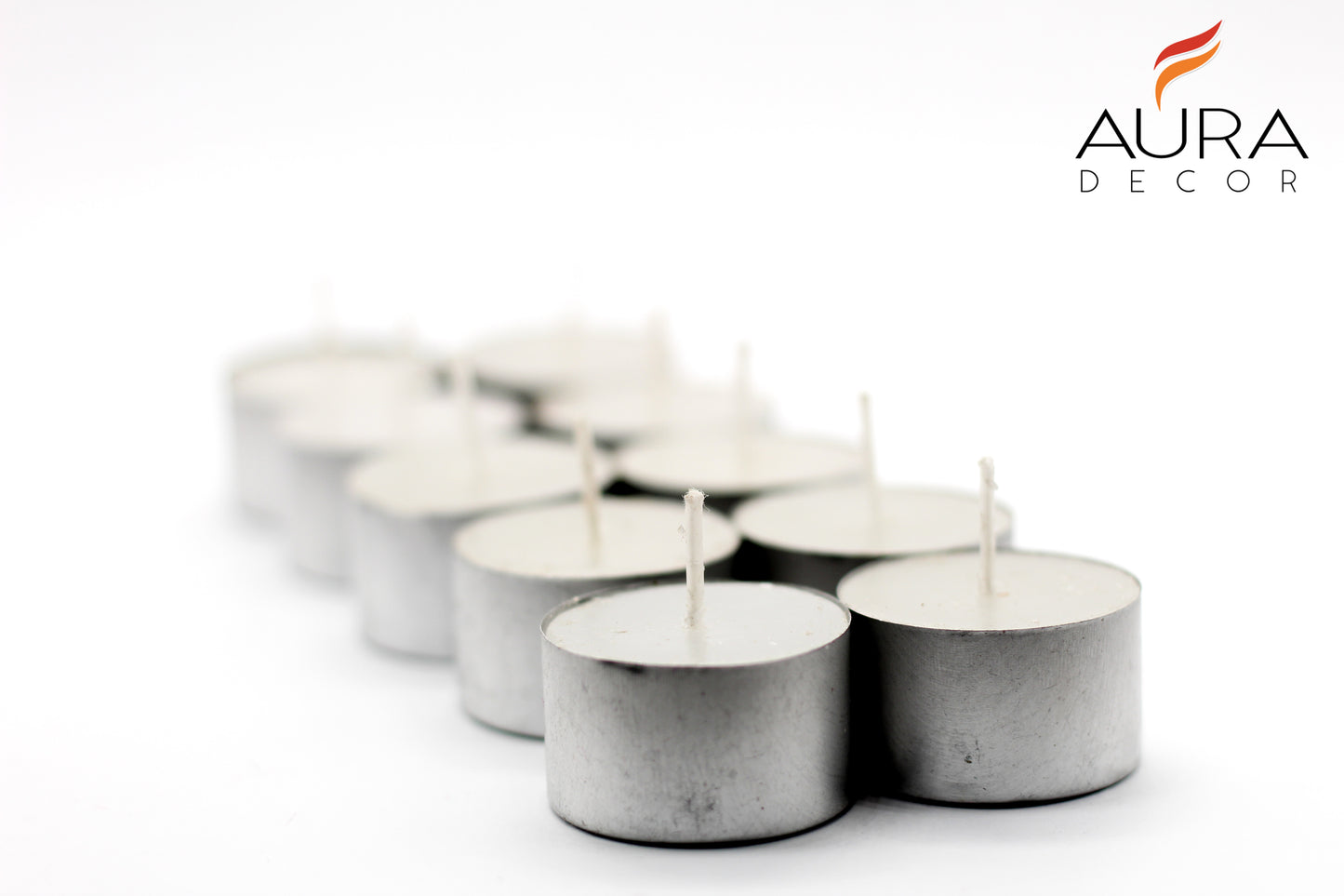 9 hour Burning Tealight Candle Pack of 10 - auradecor.co.in