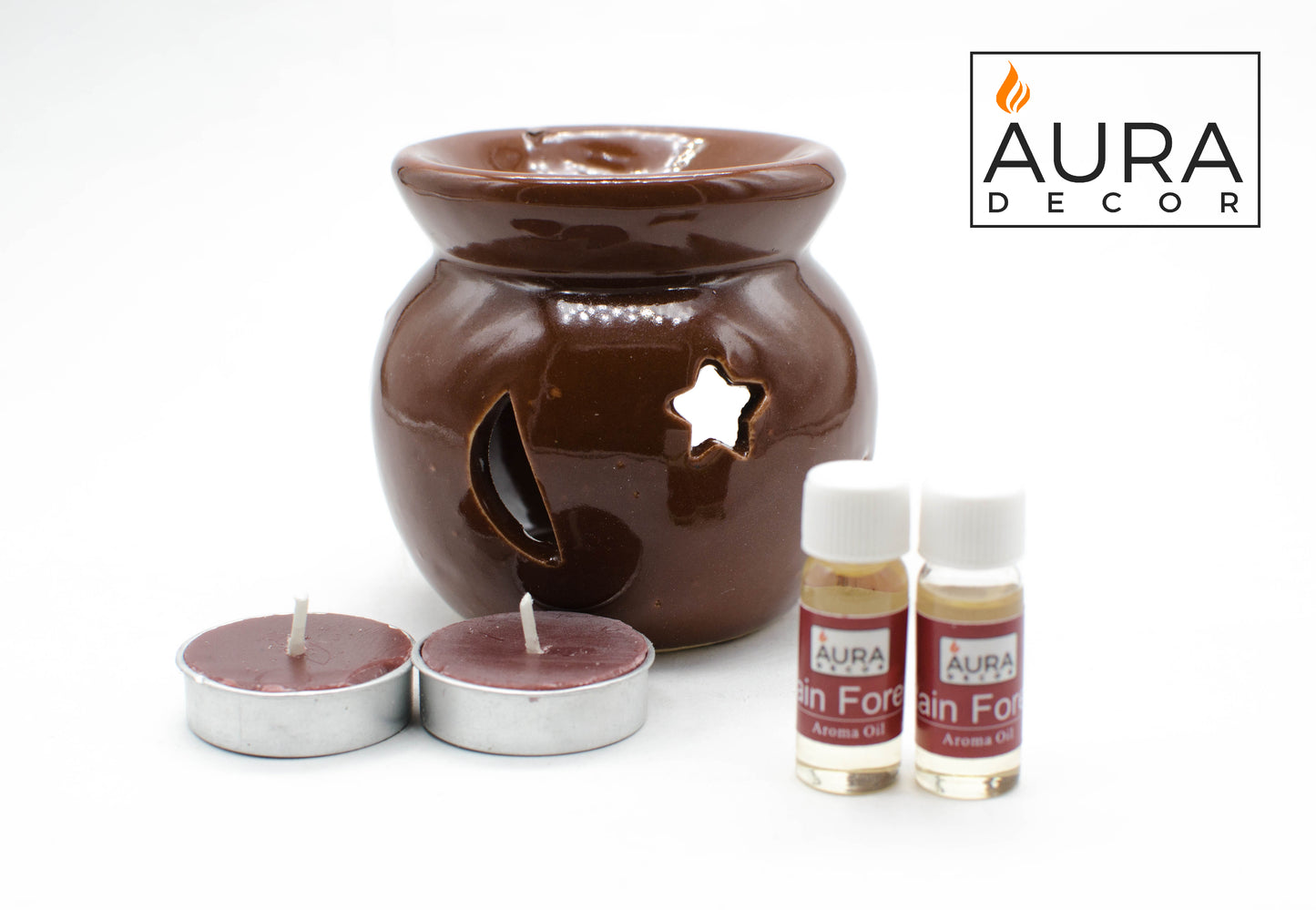 Aroma Oil Burner Gift Set ( Medium ) - auradecor.co.in