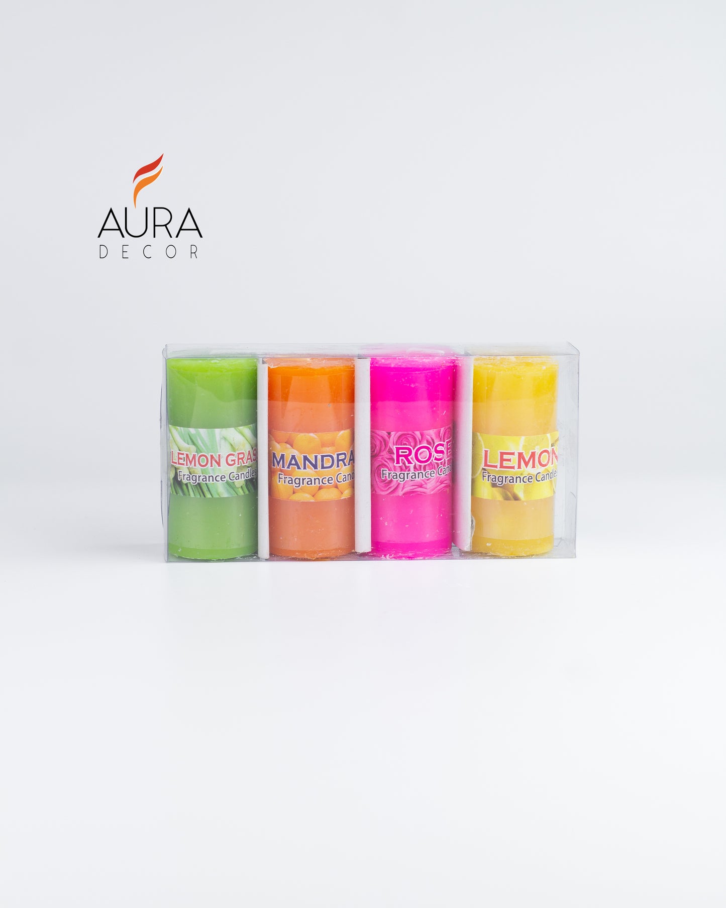 Mini Pillar Candles Set of 4 ( Fragrance )