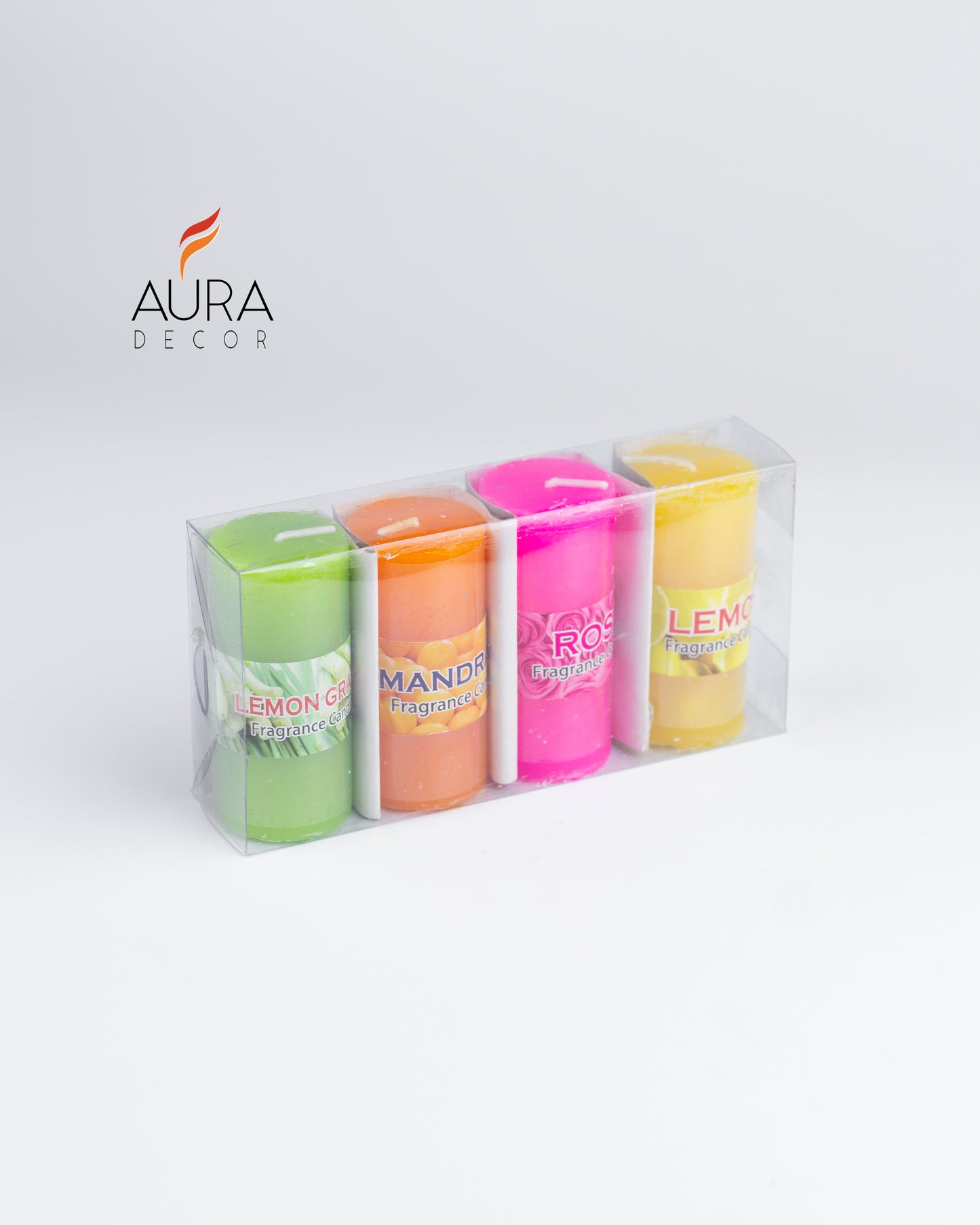 Mini Pillar Candles Set of 4 ( Fragrance )