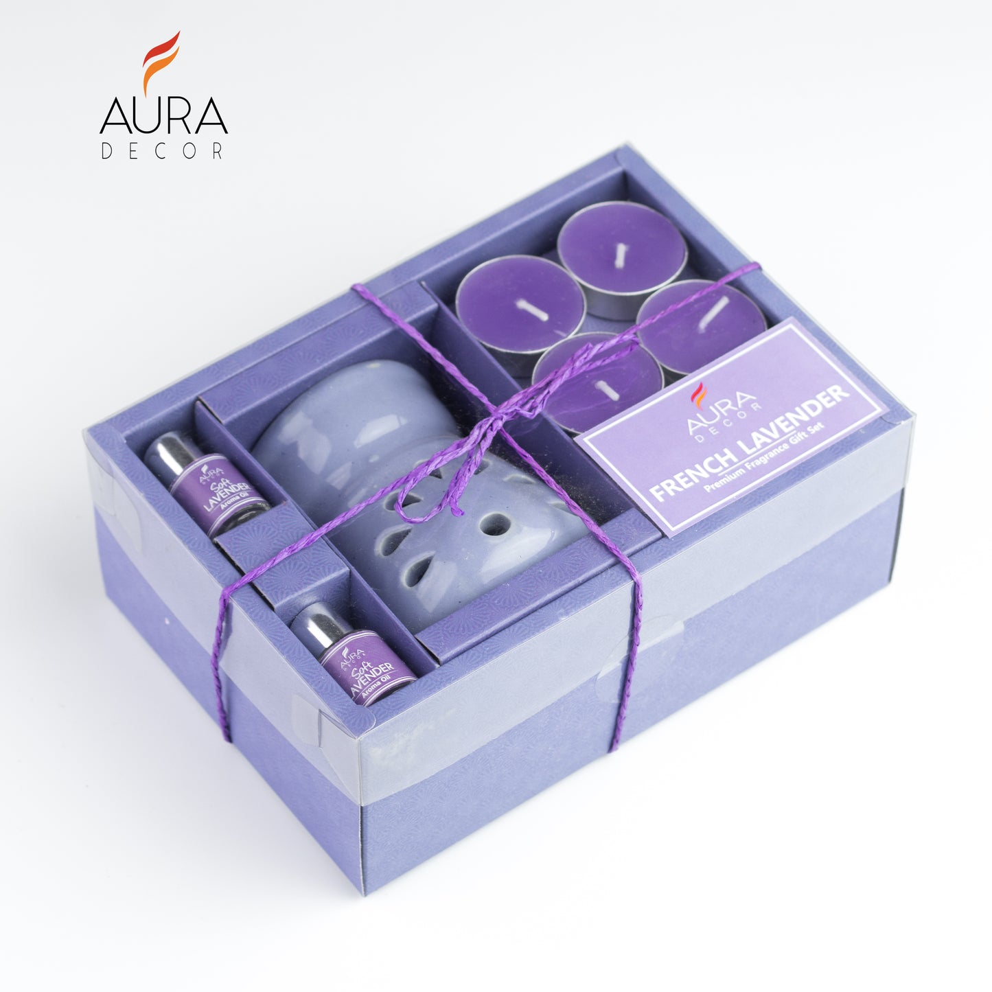 AuraDecor Aromatherapy Diffuser Gift Set with 6 Tealights (GS-09)