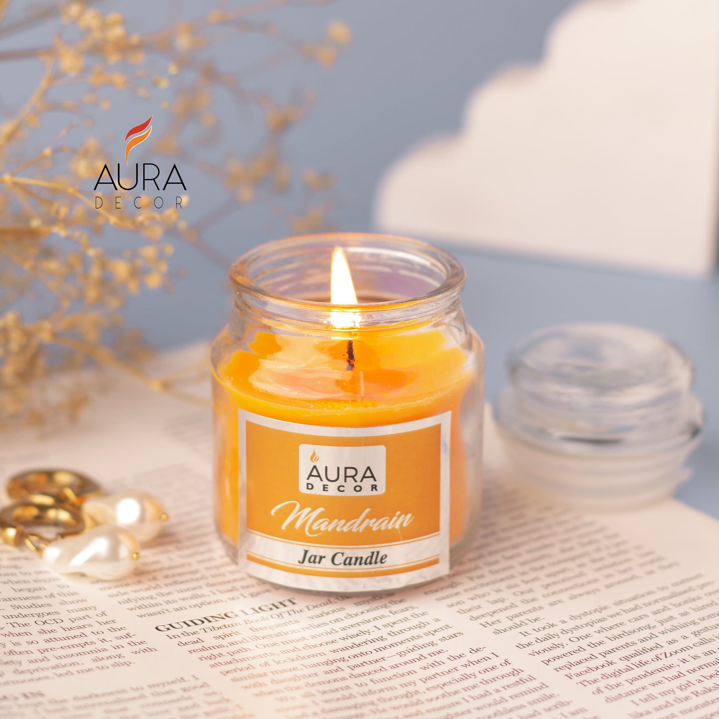 AuraDecor Cookie Fragrance Jar Candle Bulk Buy ( Pack of 60 Pcs )
