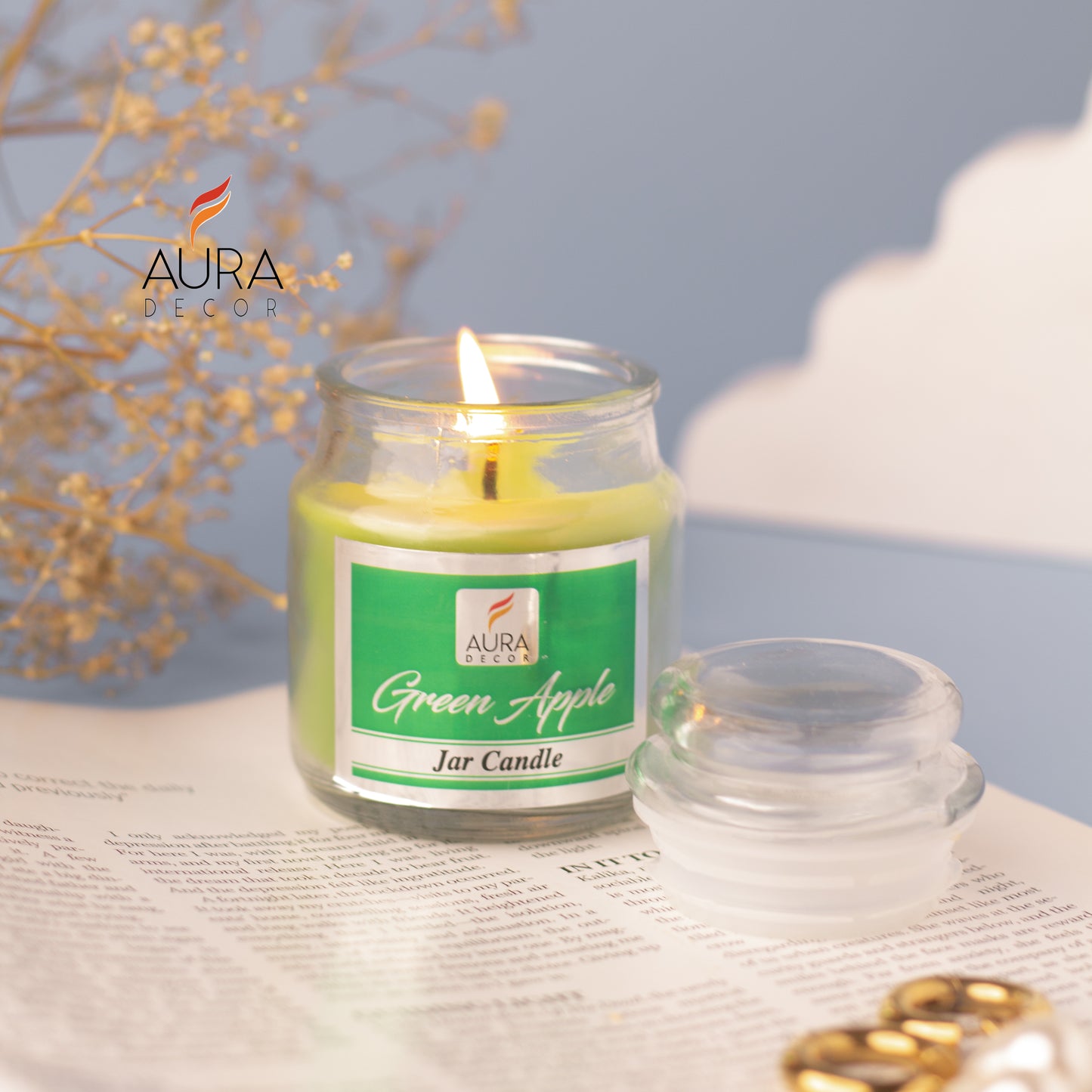 AuraDecor Cookie Jar Candle ( Paraffin Wax, 30 hours Life )