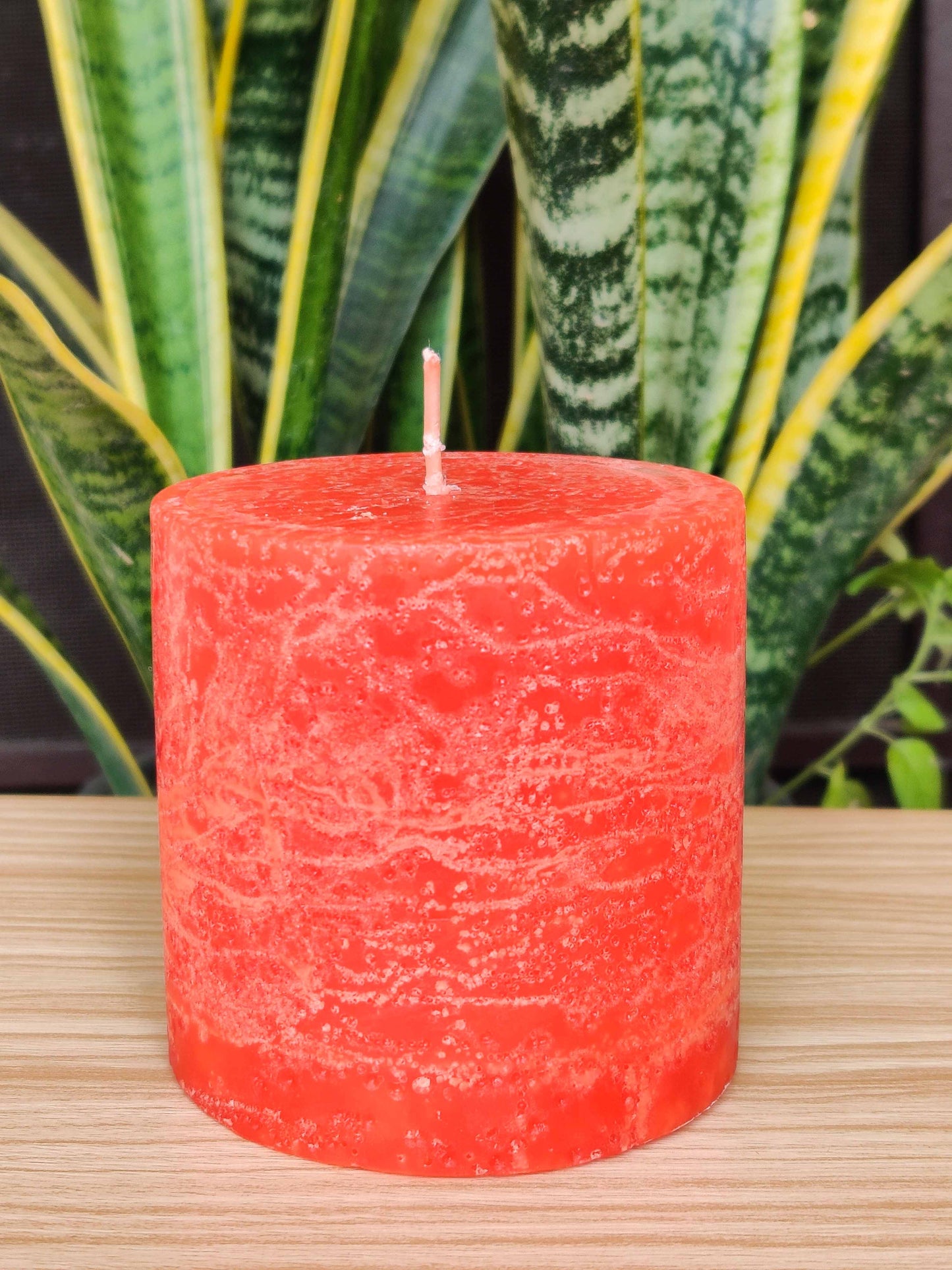 Fragrance 3*3 inch Rustic Finish Pillar Candle ( 48 Pcs )