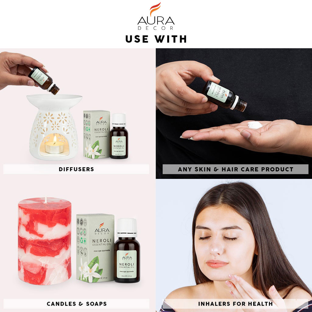 Neroli Essential Oil - 15ml for Skin, Hair, Face, Acne Care