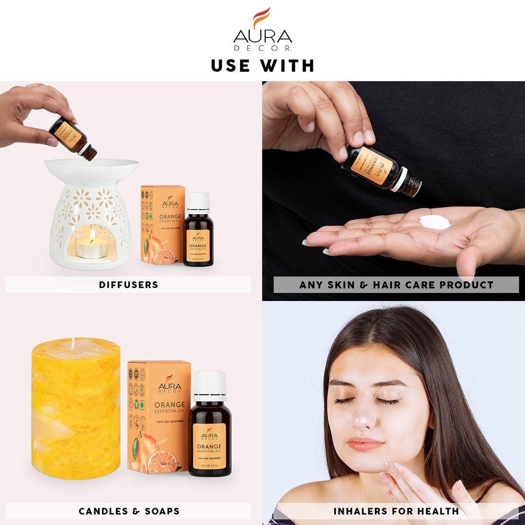 Orange Essential Oil - 15ml for Skin, Hair, Face, Acne Care