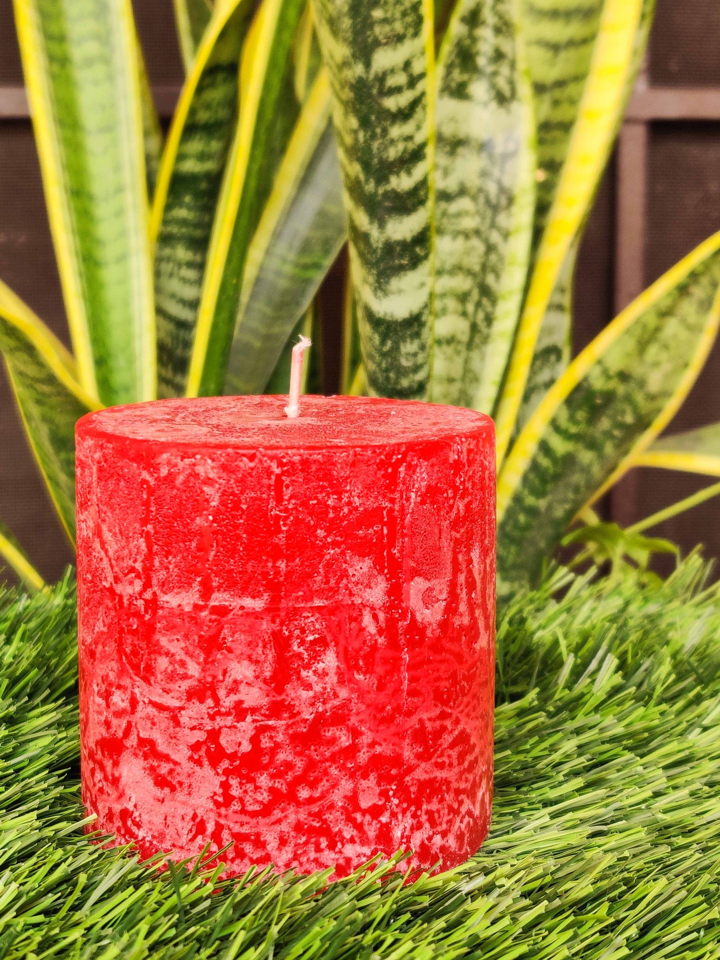 Fragrance 3*3 inch Rustic Finish Pillar Candle ( 48 Pcs )