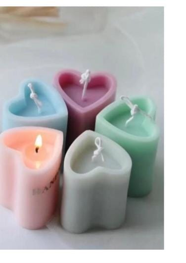 Tall Heart Shape Mould for Candle Making