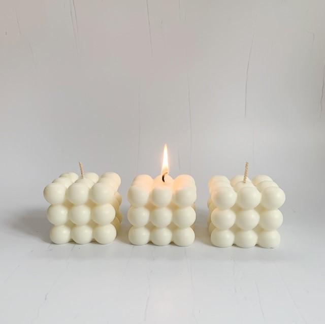 AuraDecor Bubble Bliss Candle 6cm*6cm*6cm