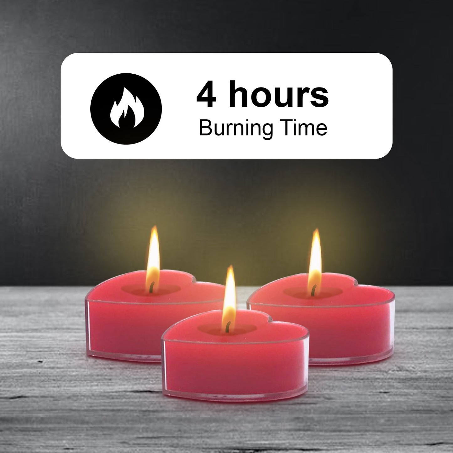 AuraDecor Fragrance Rose Heart Shape Tealight ( Bulk Pack of 100 Packets )