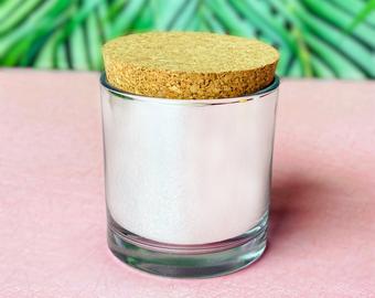 AuraDecor Transparent Glass Empty Jar for Candle Making with wooden Lid ( 150ml )