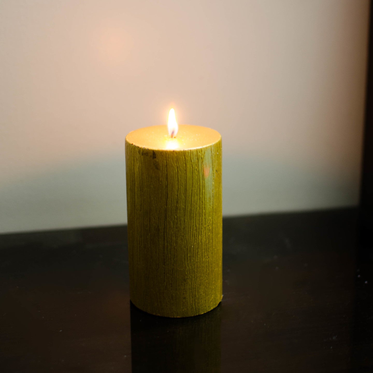 AuraDecor 3*6 Rustic Finish Pillar Candle - auradecor.co.in