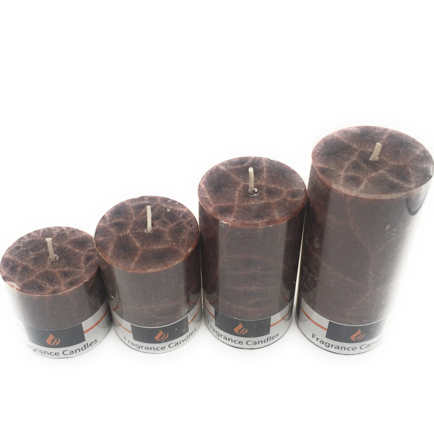AuraDecor Set of 4 Pillar Candles (Marble Finish) ( 2*2, 2*3, 2*4, 2*4.5) - auradecor.co.in