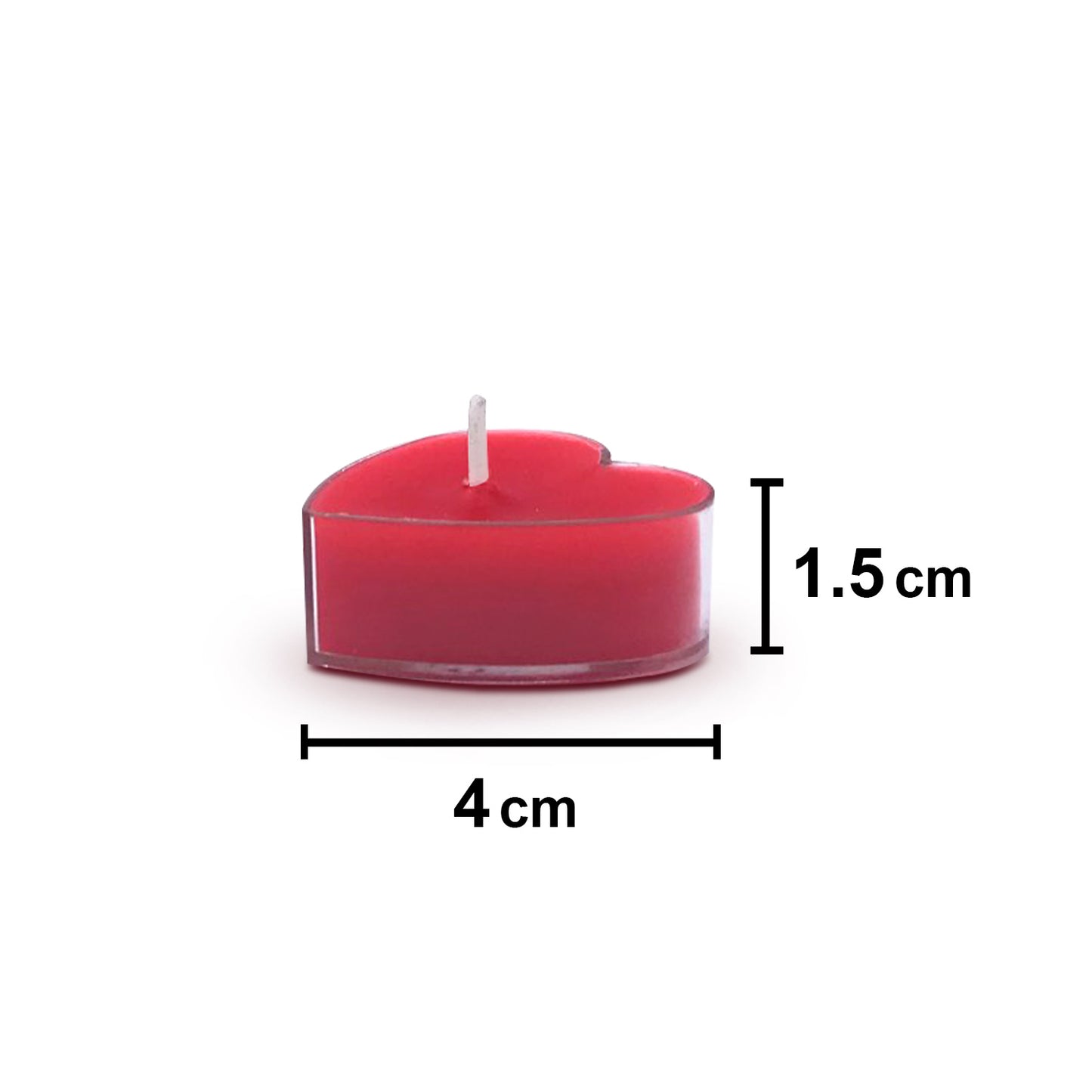 AuraDecor Fragrance Rose Heart Shape Tealight ( Pack of 10 )