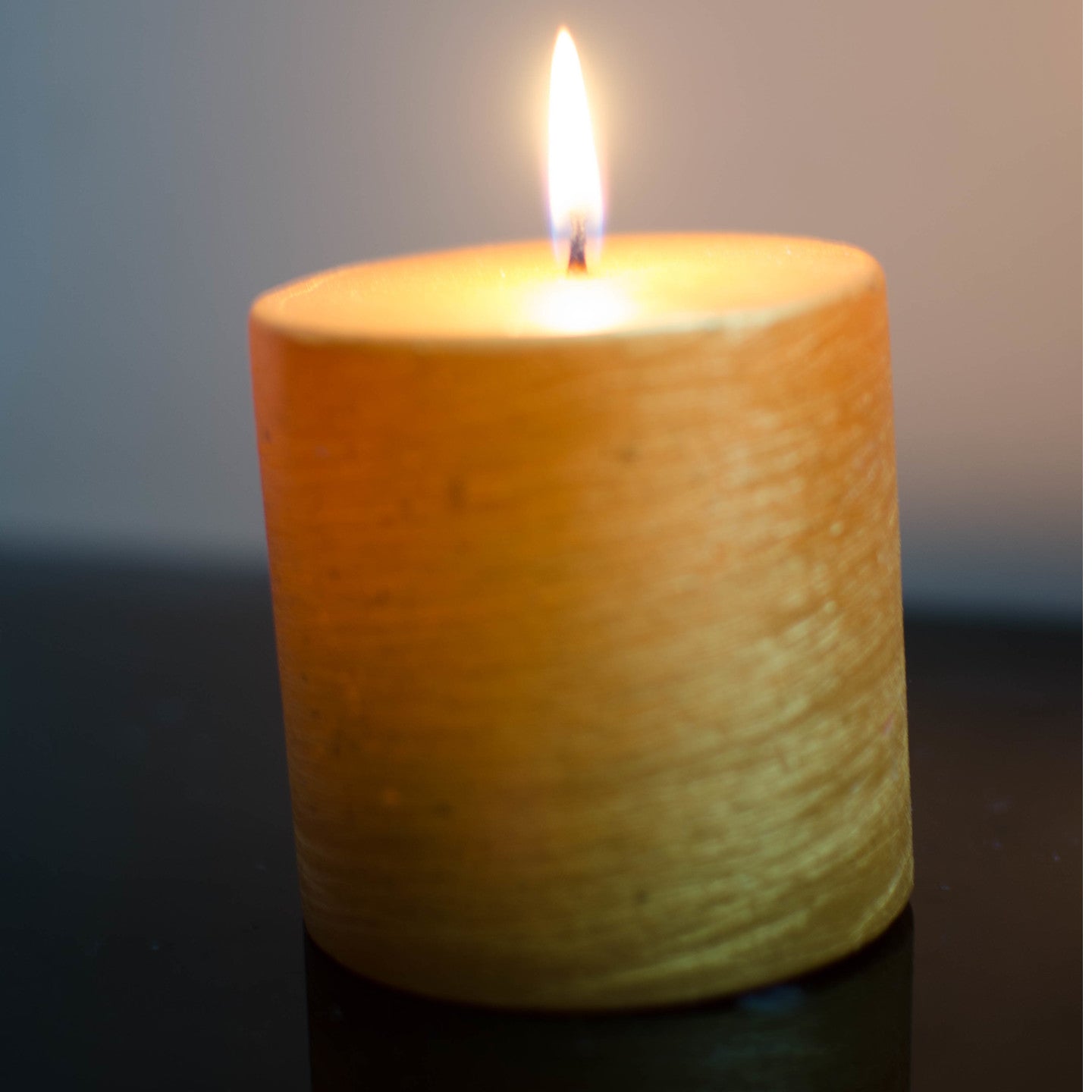 AuraDecor 2.5*2.5 Inch Rustic Finish Pillar Candle - auradecor.co.in