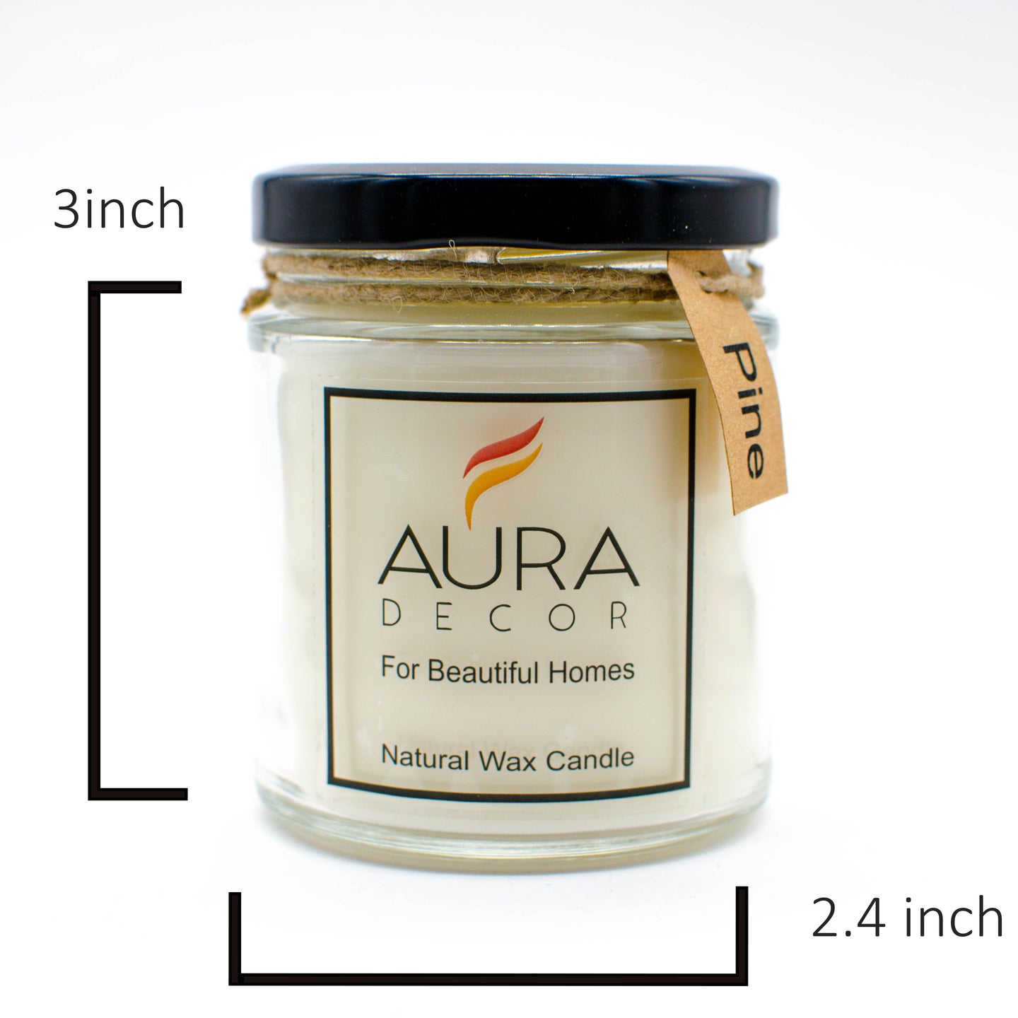 Natural Jar Candle 100% ( Soy Wax )