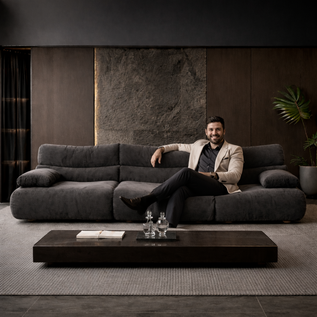 Auradecor Mansion Compressed 3‑Seater Sofa