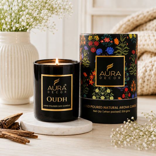 Bulk Buy Black Glass Candle with Wooden Lid & Wooden Wick & Gift Box Packaging ( 50 Pcs )