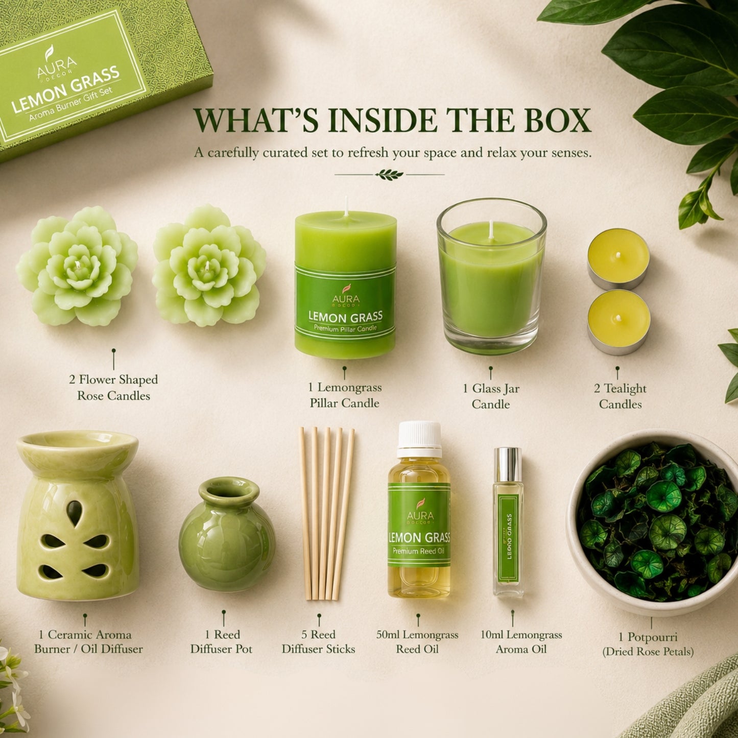 Combo Gift Pack for Aroma theraphy (GS-20) Lemon Grass