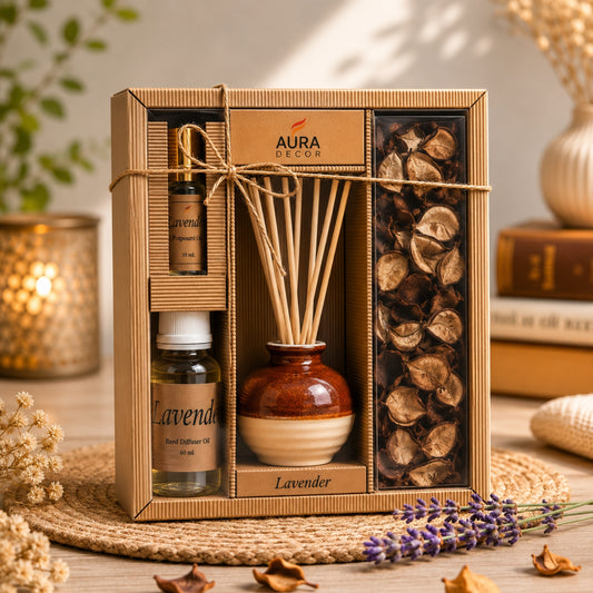 Auradecor Reed Diffuser Gift Set with Potpourri ( RD10 )