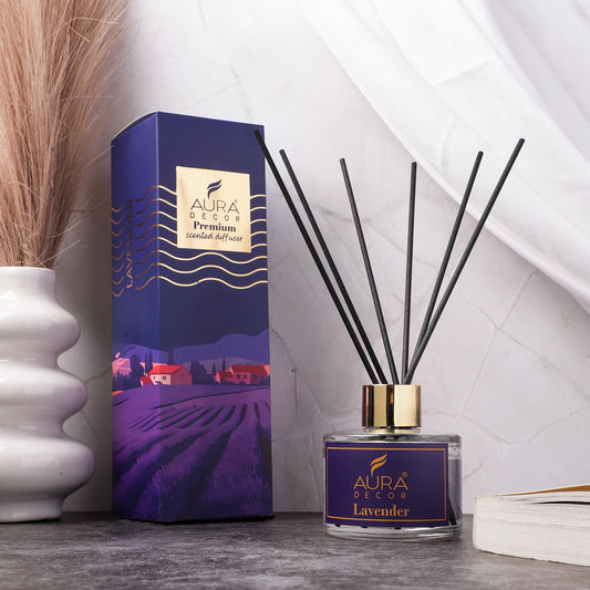 Auradecor Elysian Reed Diffuser - Lavender & Oudh |Aroma Diffuser|