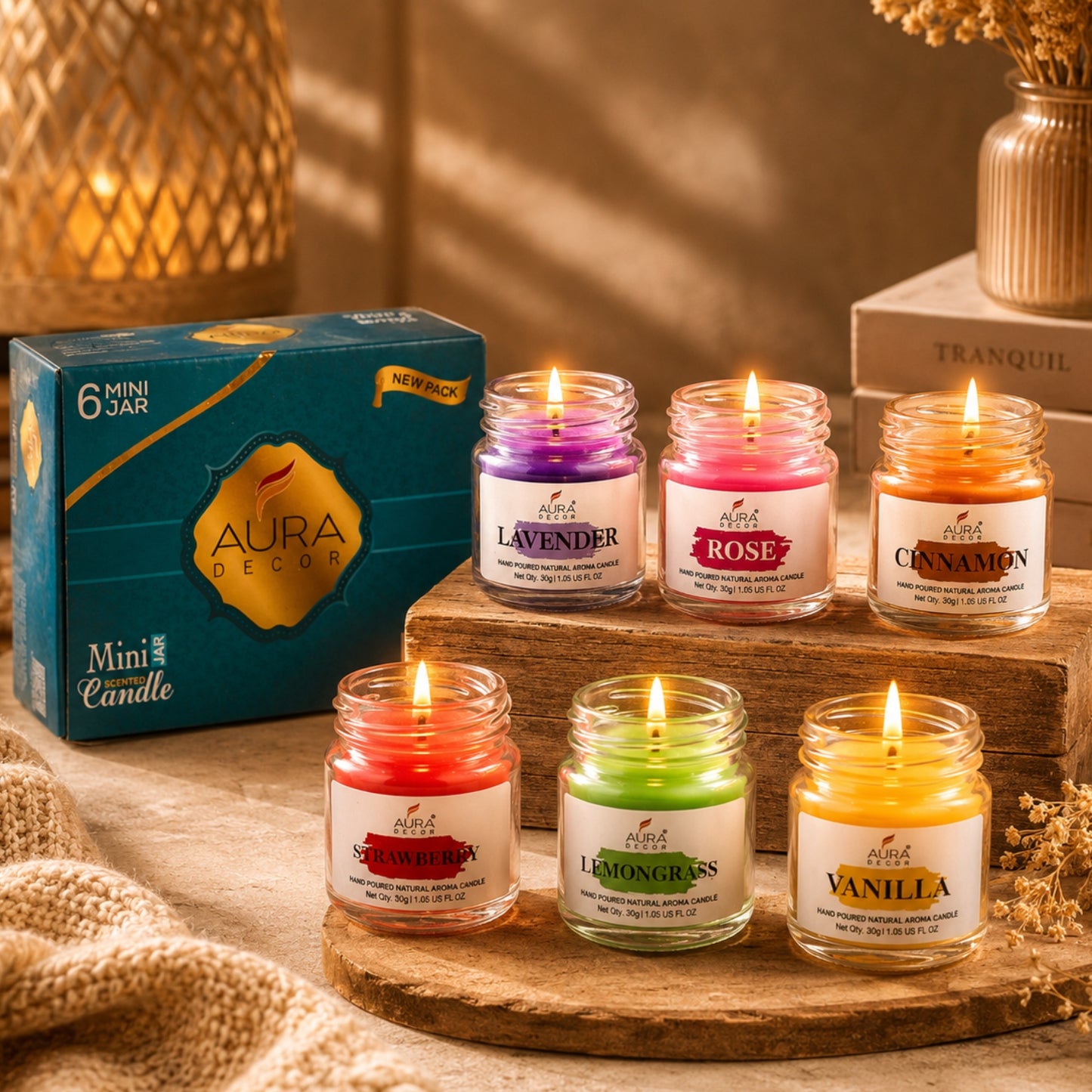 Bulk Buy Mini Fragrance Jar Set of 6 ( MOQ 24 Sets )