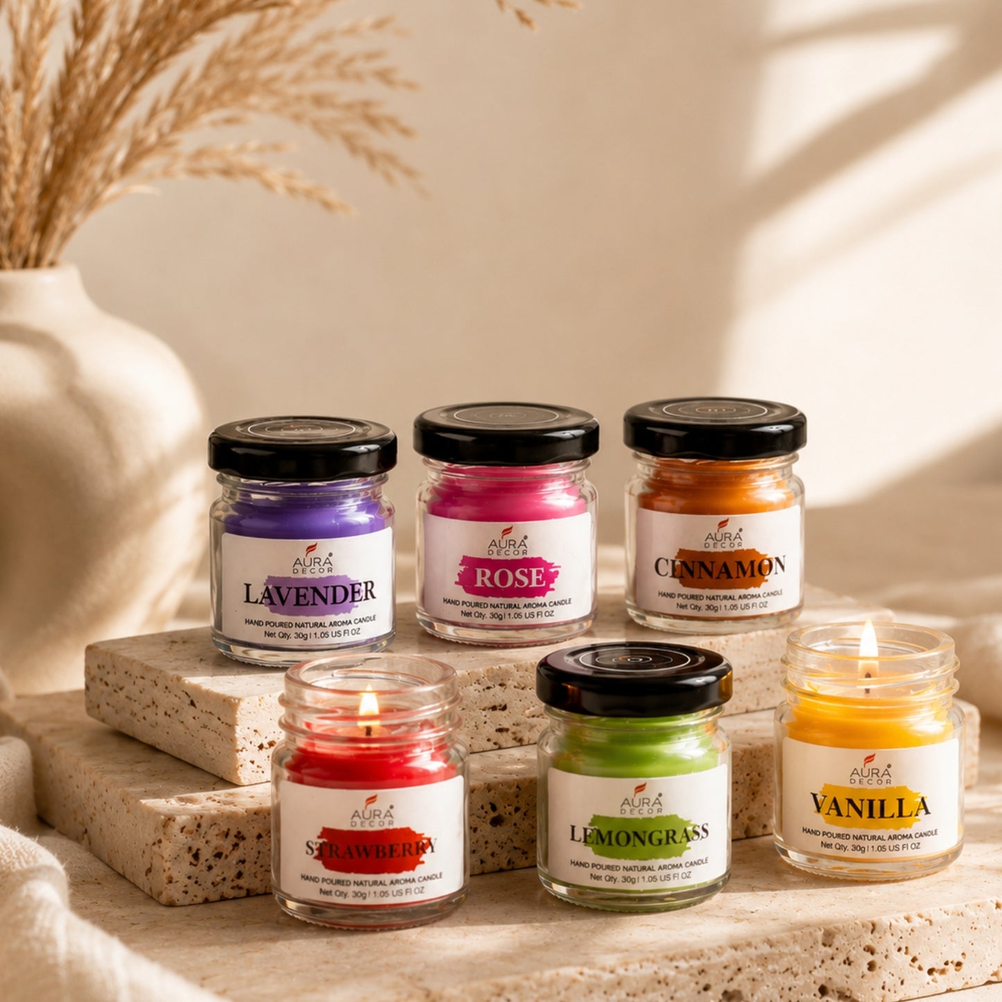 Bulk Buy Mini Fragrance Jar Set of 6 ( MOQ 24 Sets )