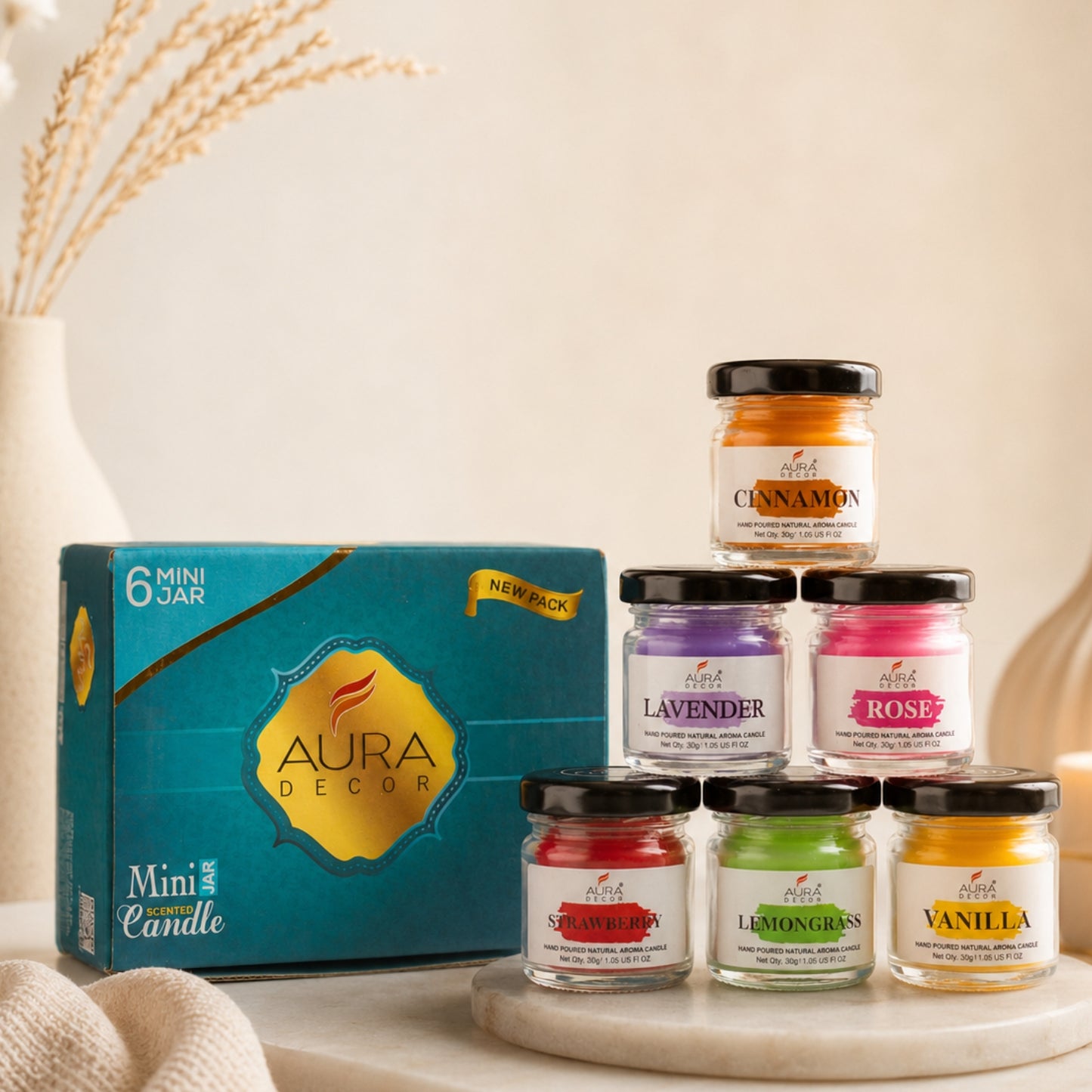 Bulk Buy Mini Fragrance Jar Set of 6 ( MOQ 24 Sets )