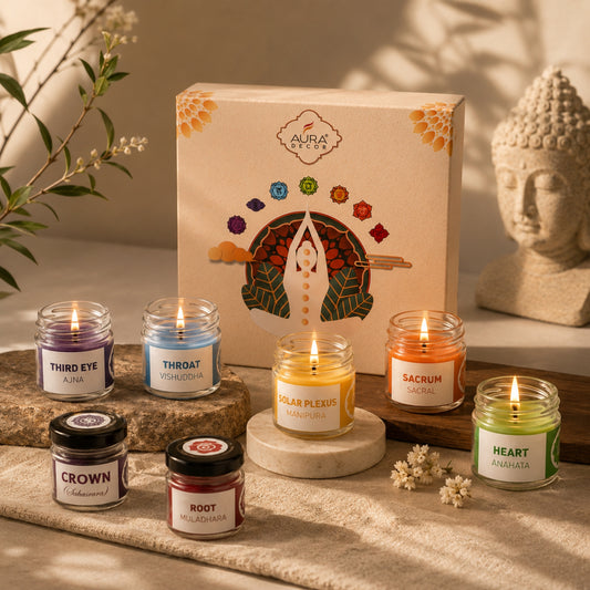 AuraDecor 7 Chakra Candles ( Gift Set )