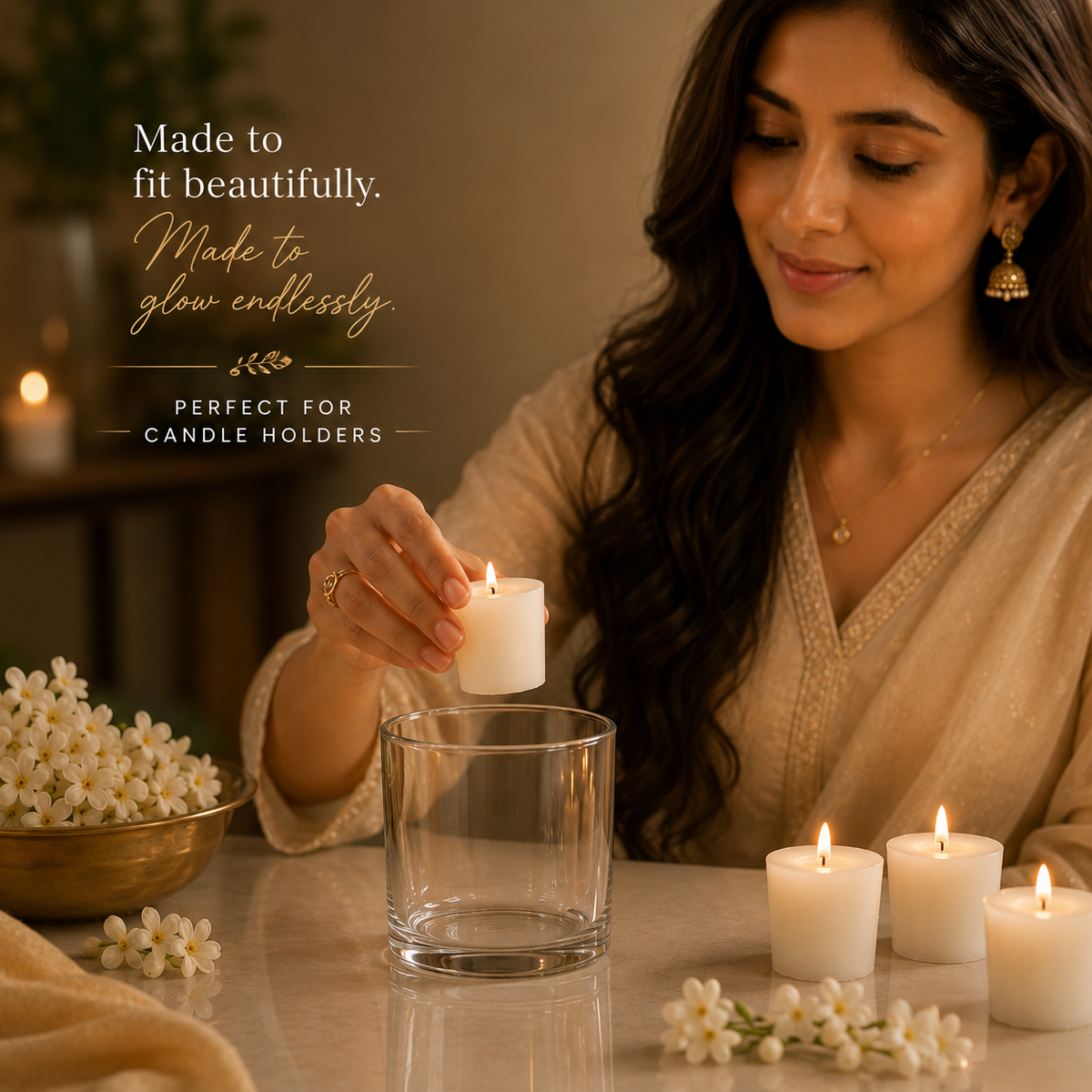 Auradecor Votive Pack of 12 Pillar Candle