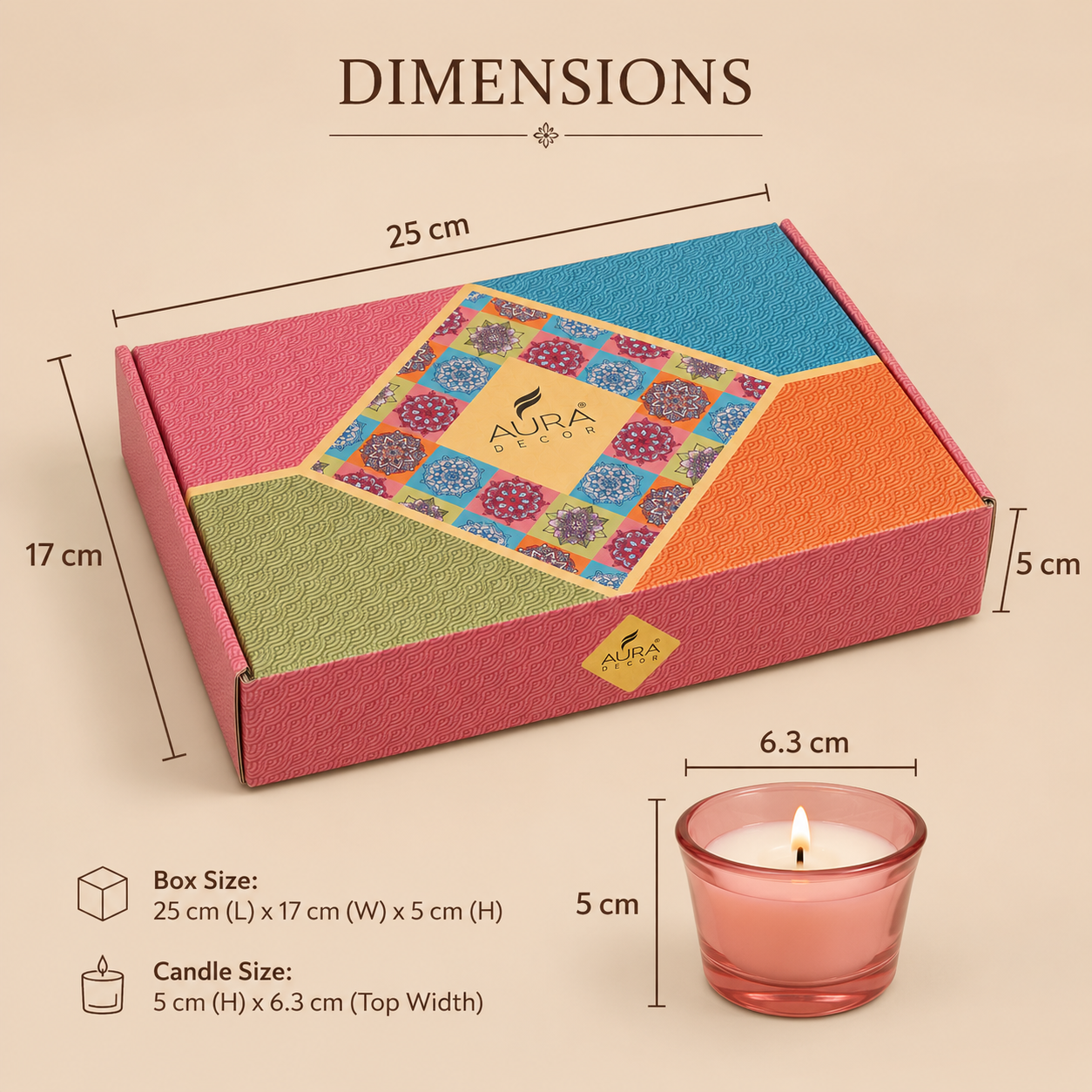 Bulk Buy AuraDecor Makkhan Pot Votive Candle Gift Set | Set of 6 Soy Wax (Master pack of 20pcs)