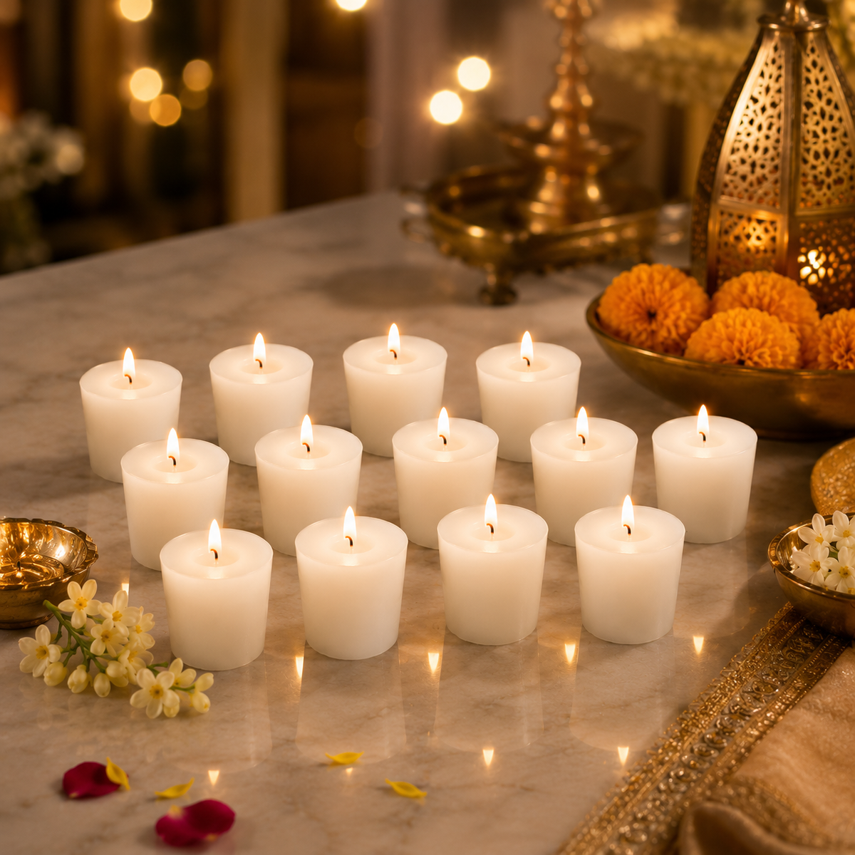 Auradecor Votive Pack of 12 Pillar Candle