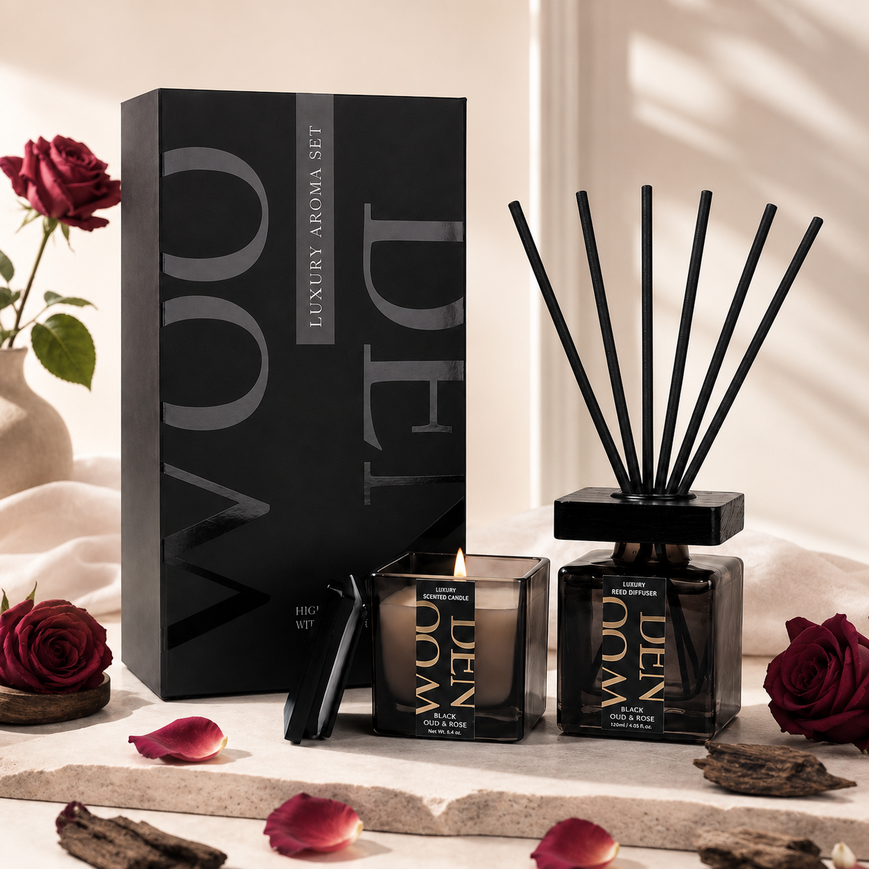 AuraDecor Wooden Whisper Duo Gift Set