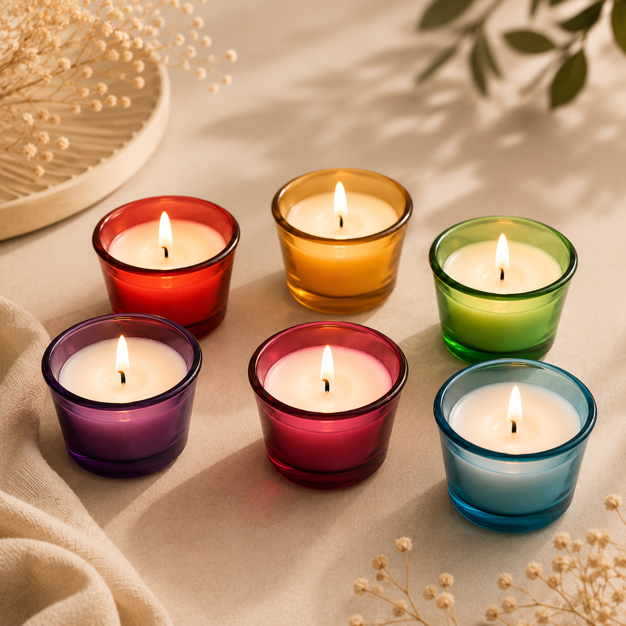 Bulk Buy AuraDecor Makkhan Pot Votive Candle Gift Set | Set of 6 Soy Wax (Master pack of 20pcs)
