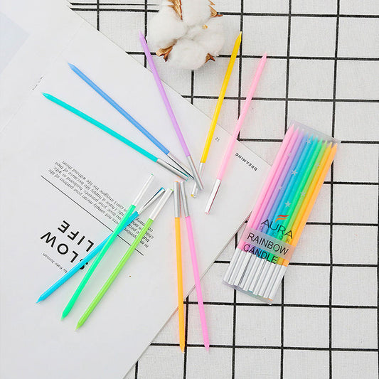 Bulk Buy Auradecor Straight Multicolour Birthday Candles (Master pack of 50 packs)