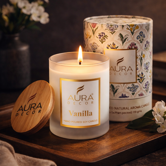 Bulk Buy Frosted Jar Candle with Wooden Lid & Gift Box Packaging ( 50 Pcs )