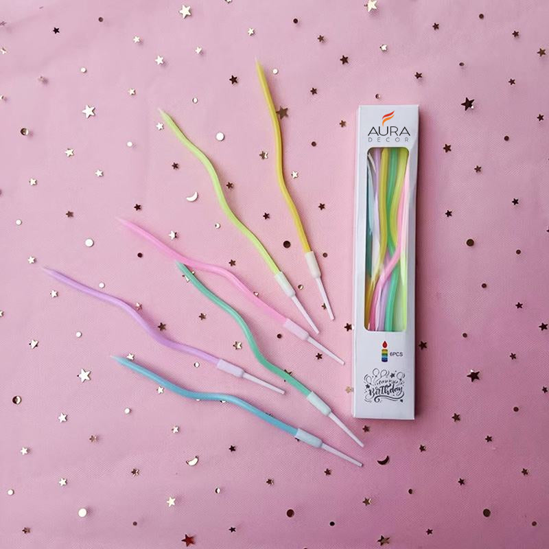 Bulk Buy Auradecor Spiral Birthday Candles (Master pack of 50)