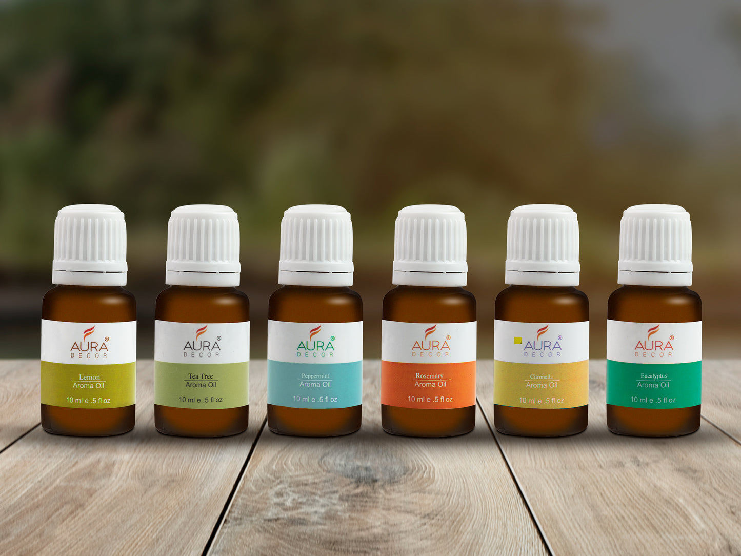 AuraDecor Set of 6 Highly Fragrance Aroma therapy Oils (10 ml Each)
