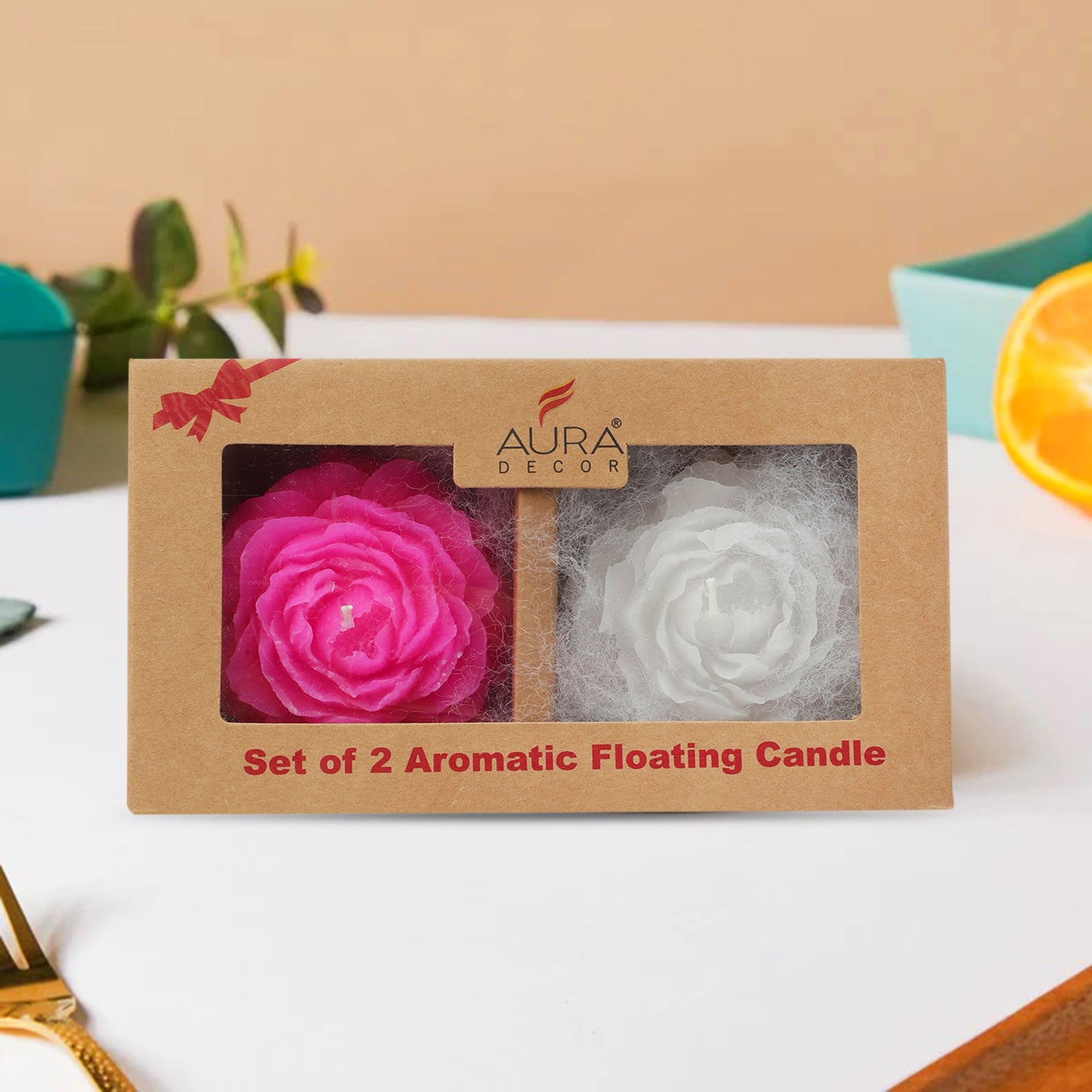 Bulk Buy Floating Flower Candle Set - Aromatic Duo (Master pack of 50 set)