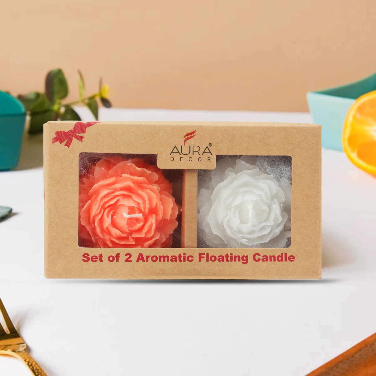 Bulk Buy Floating Flower Candle Set - Aromatic Duo (Master pack of 50 set)