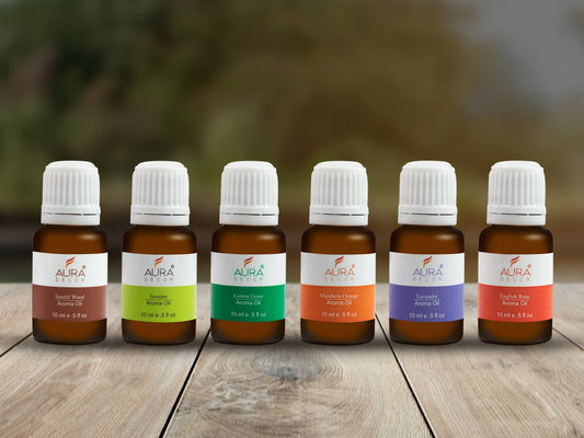 Bulk Buy AuraDecor Set of 6 Highly Fragrance Aroma therapy Oils (10 ml Each) ( Master 39 Sets )