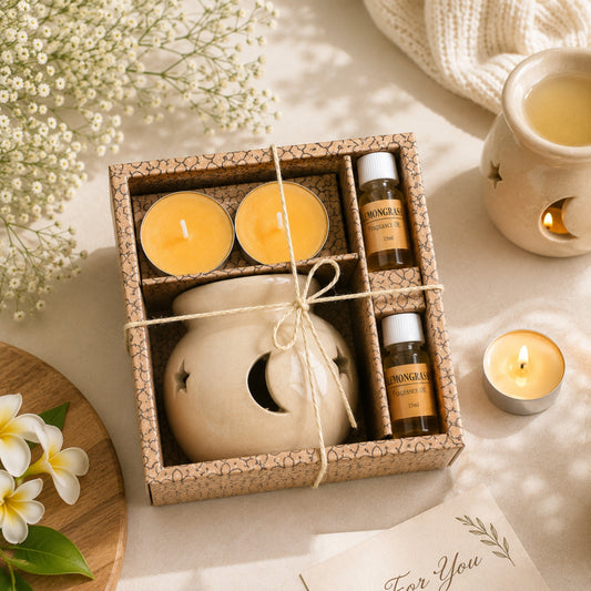 AuraDecor GS-02 Aroma Oil Burner Gift Set LemonGrass (Master Pack of 18pcs)