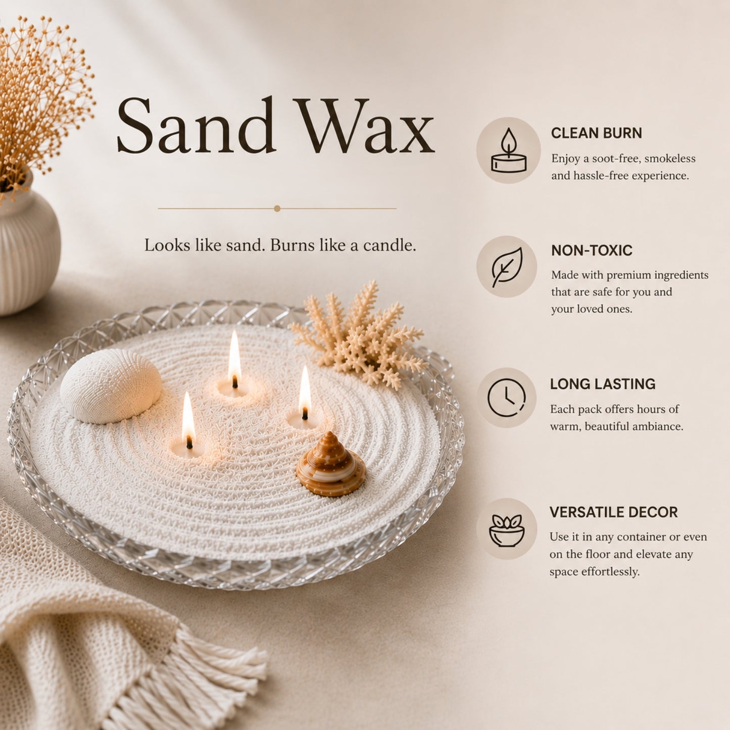 Auradecor Sand wax for DIY Candle Making