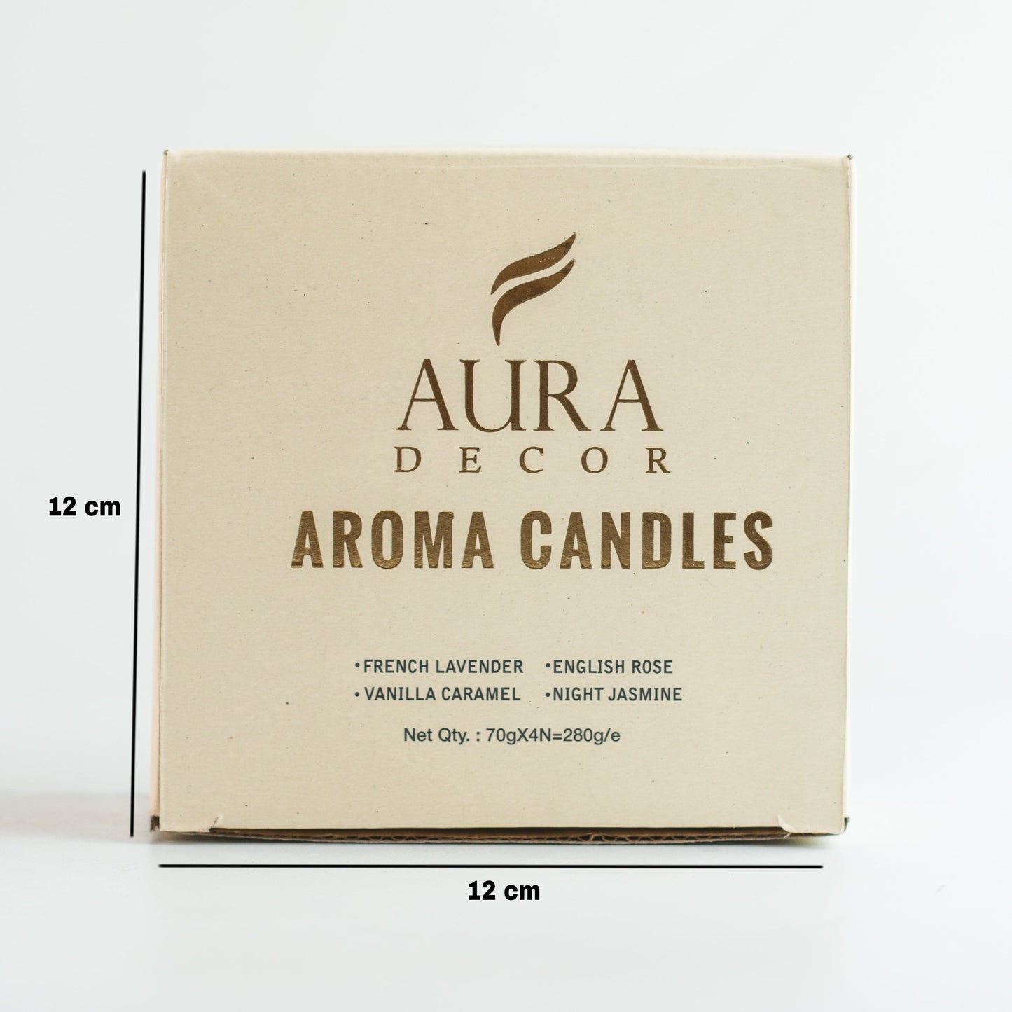 Bulk Buy 24 Sets AuraDecor Set of 4 Amber Jars ( English Rose, Vanilla Caramel, Night Jasmine, French Lavender )