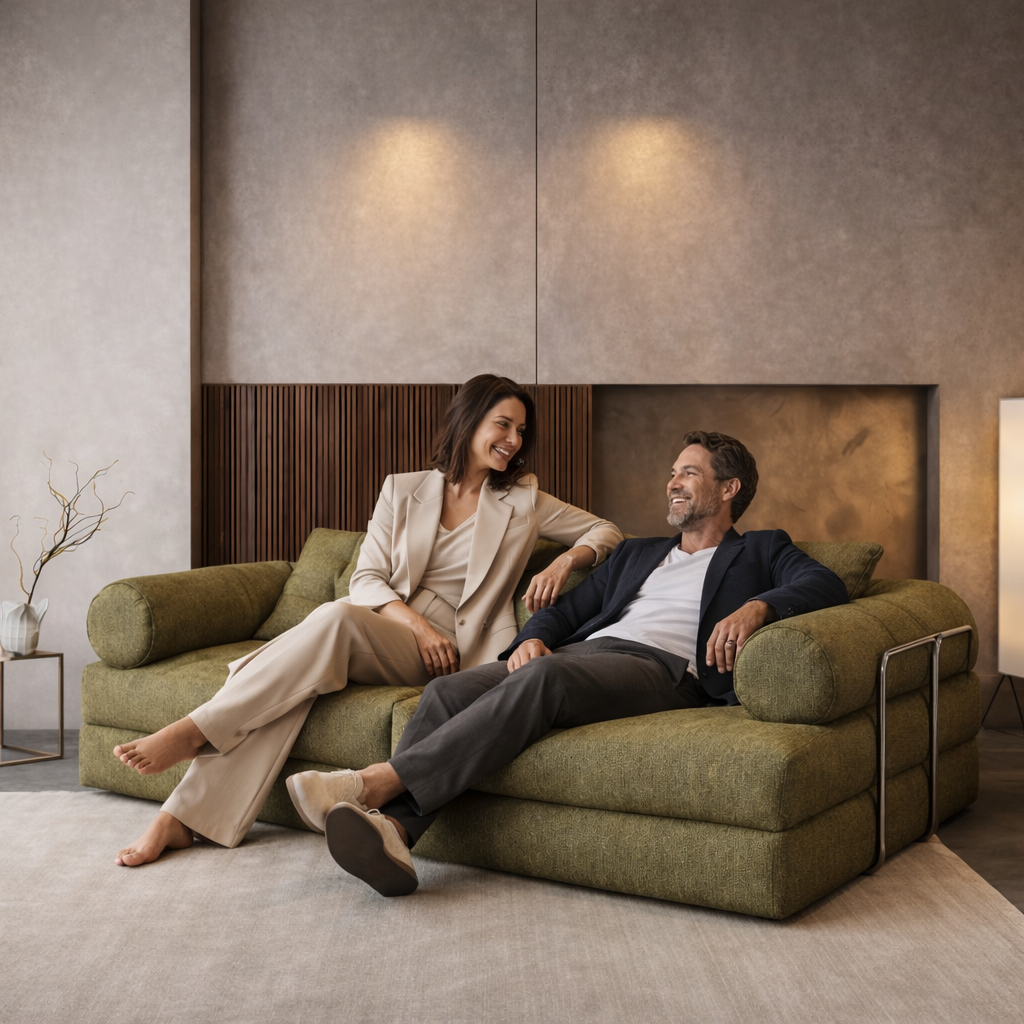 Auradecor Urban Convertible 2‑Seater Sofa Bed