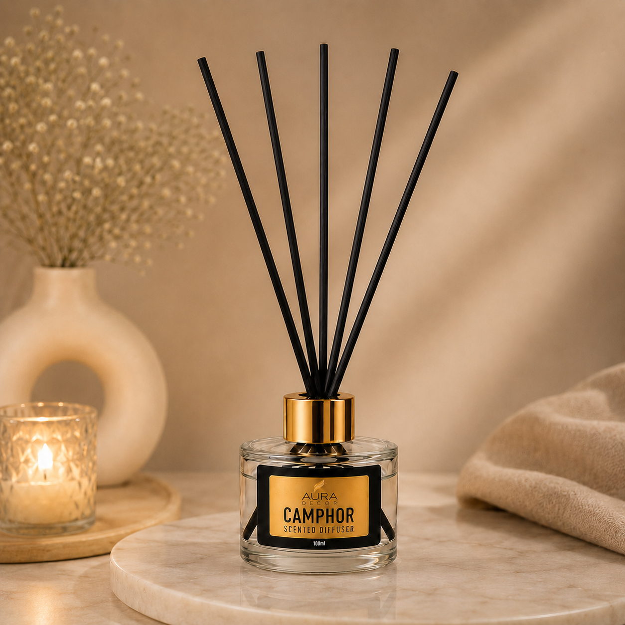 Bulk Buy Camphor Reed Diffuser | 100ml Long-Lasting Home Fragrance (Master pack of 25pcs)