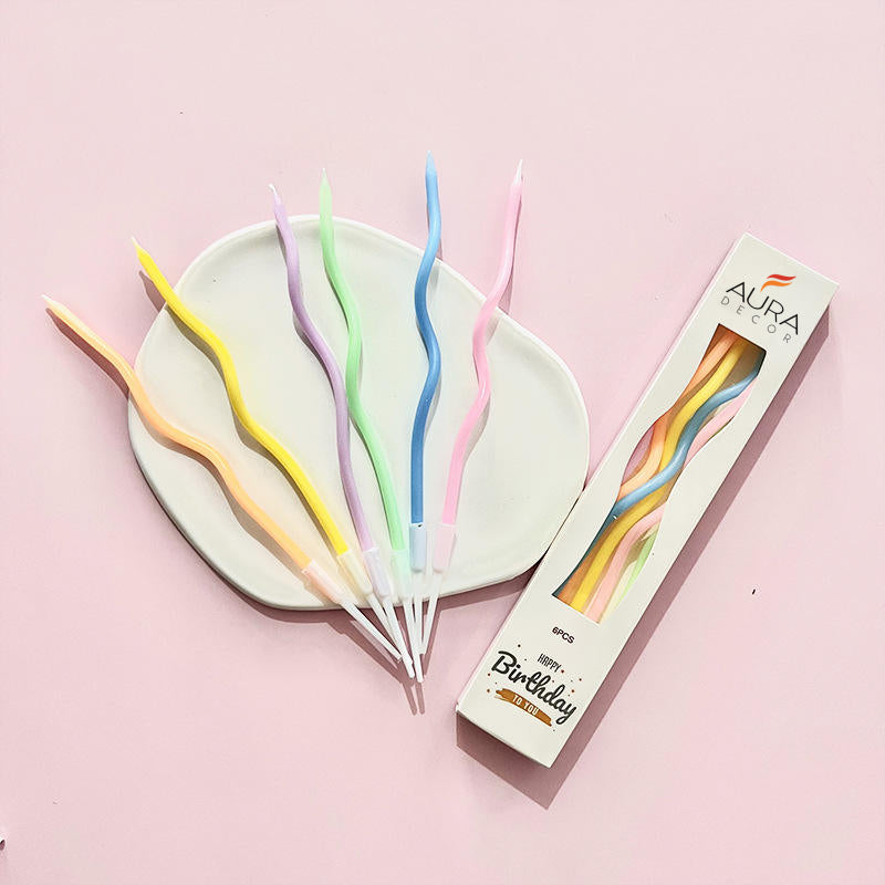 Bulk Buy Auradecor Spiral Birthday Candles (Master pack of 50)
